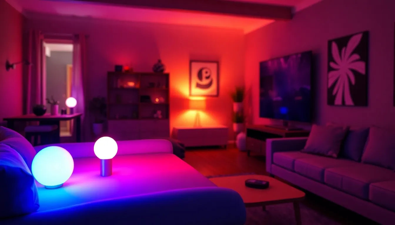 Oplev magien i hjemmet med en rgb led gulvlampe - Illustration