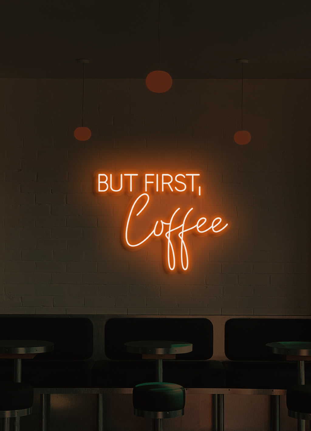 Men först, kaffe - LED Neon skilt
