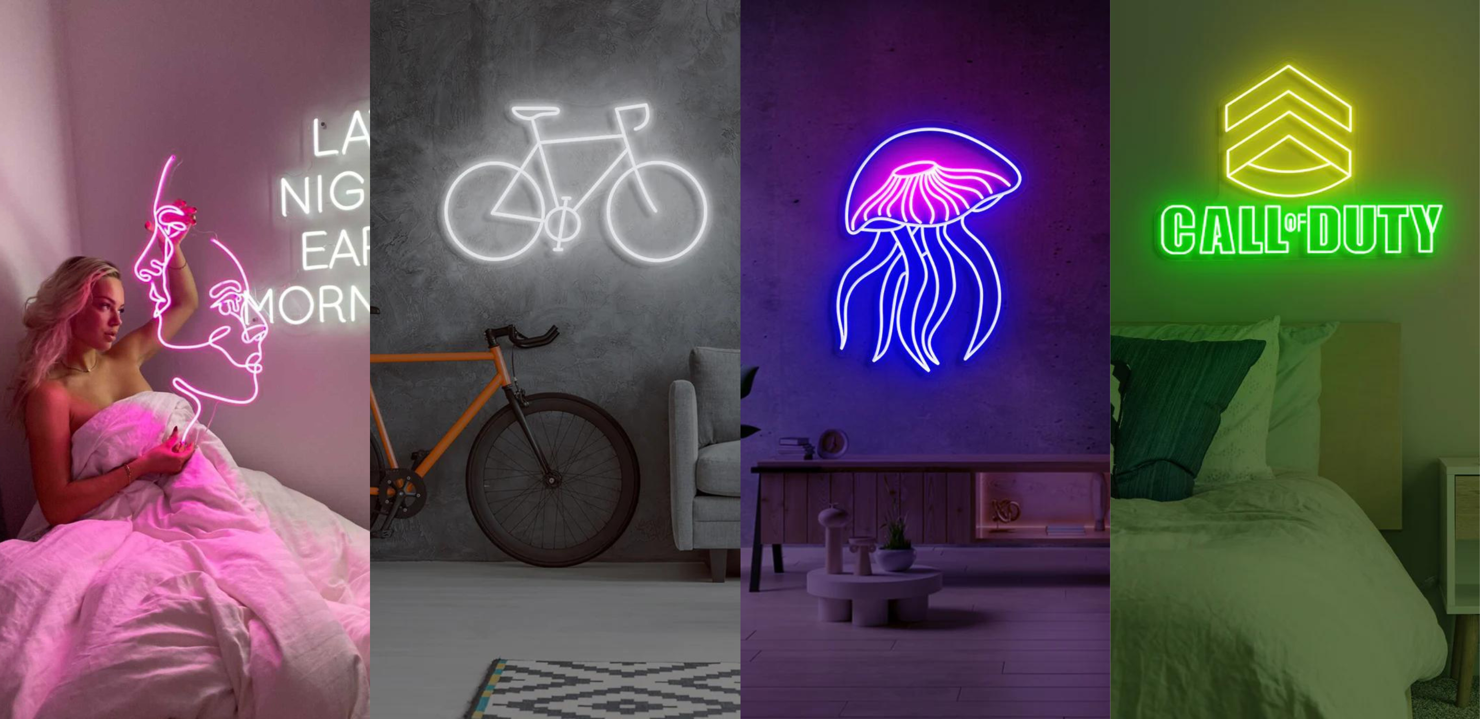 Energivenlig LED neon belysning i stilfuldt design.