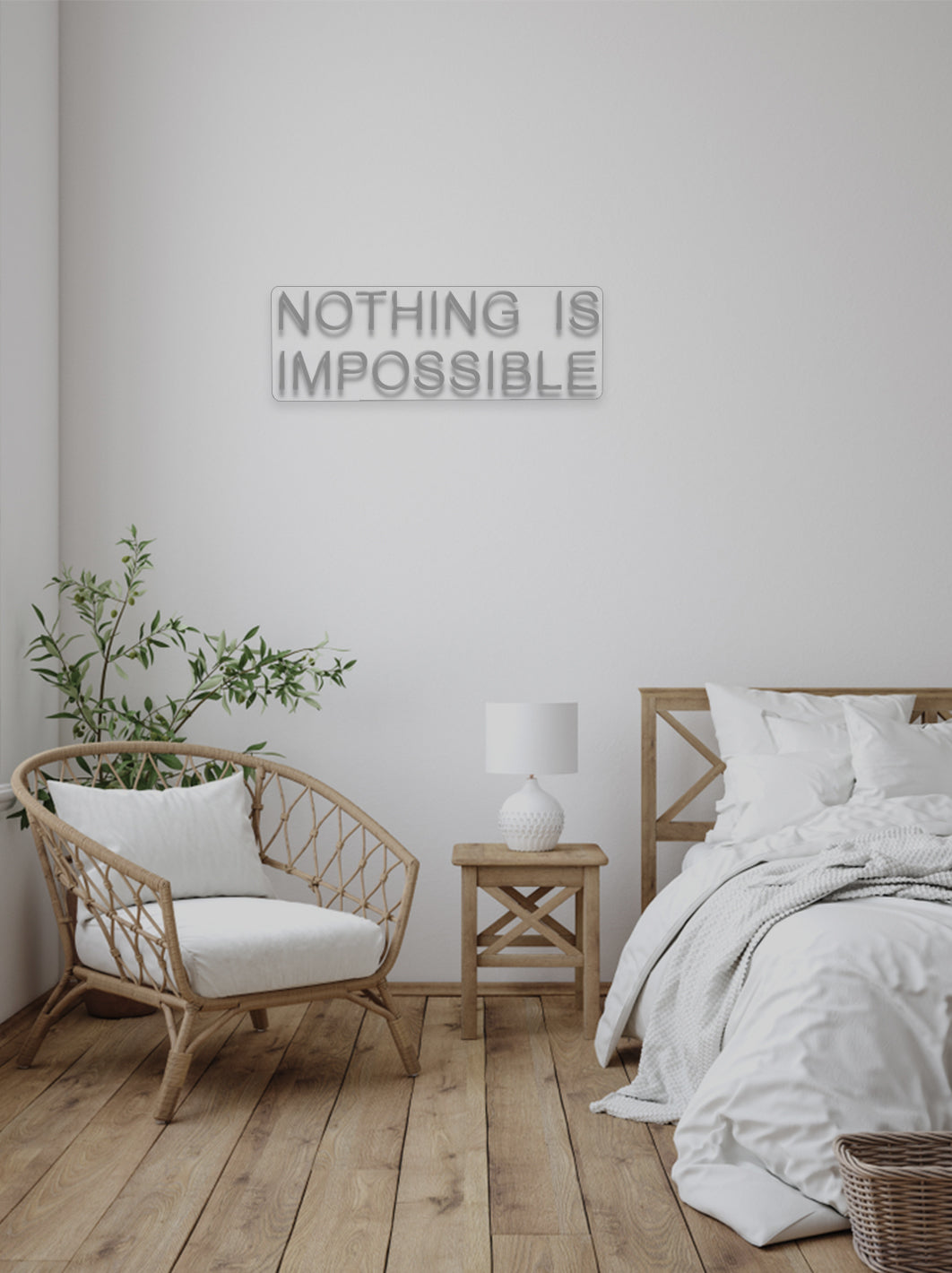 Nothing is impossible - Uppercase LED Neon skilt