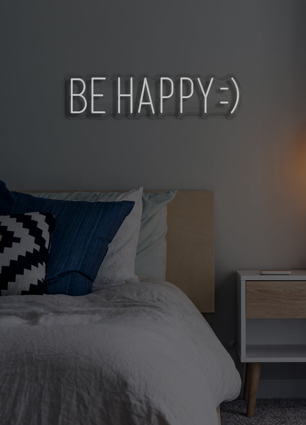 Be happy - LED Neon skilt