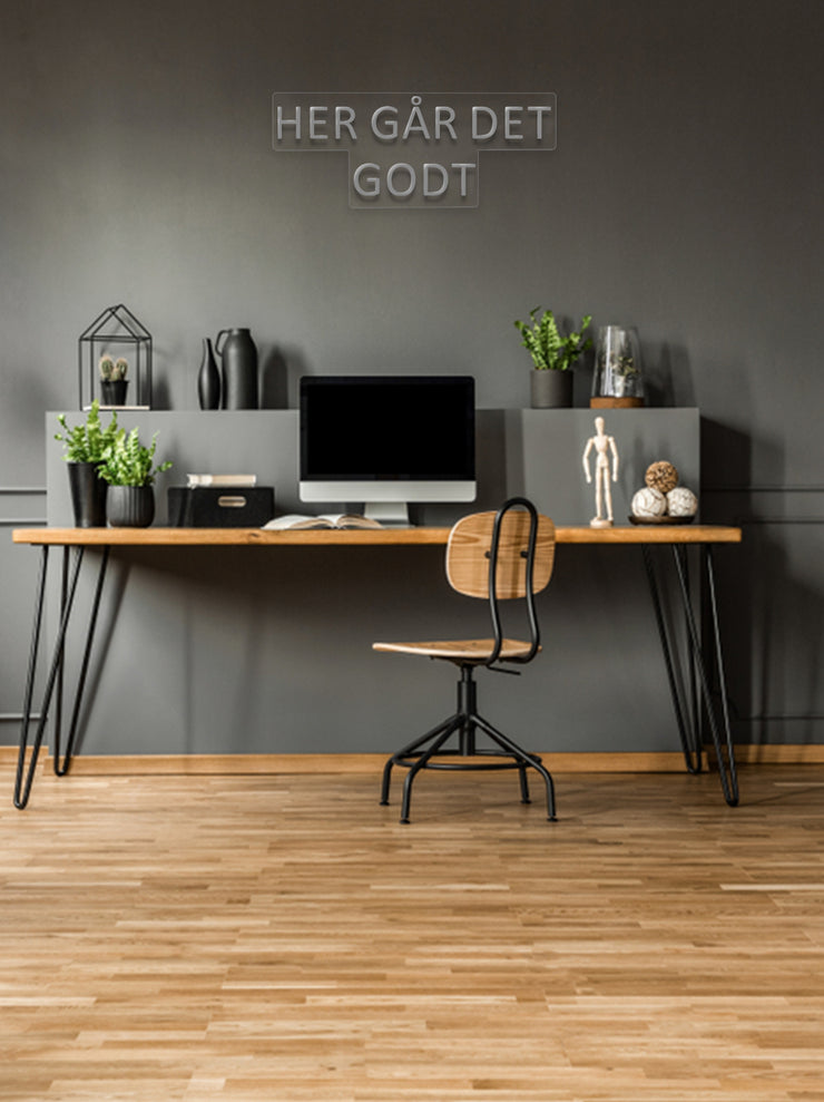 Her går det godt - LED Neon skilt