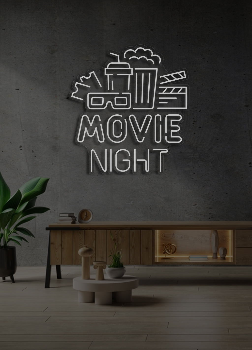 Movie Night - LED Neon skilt