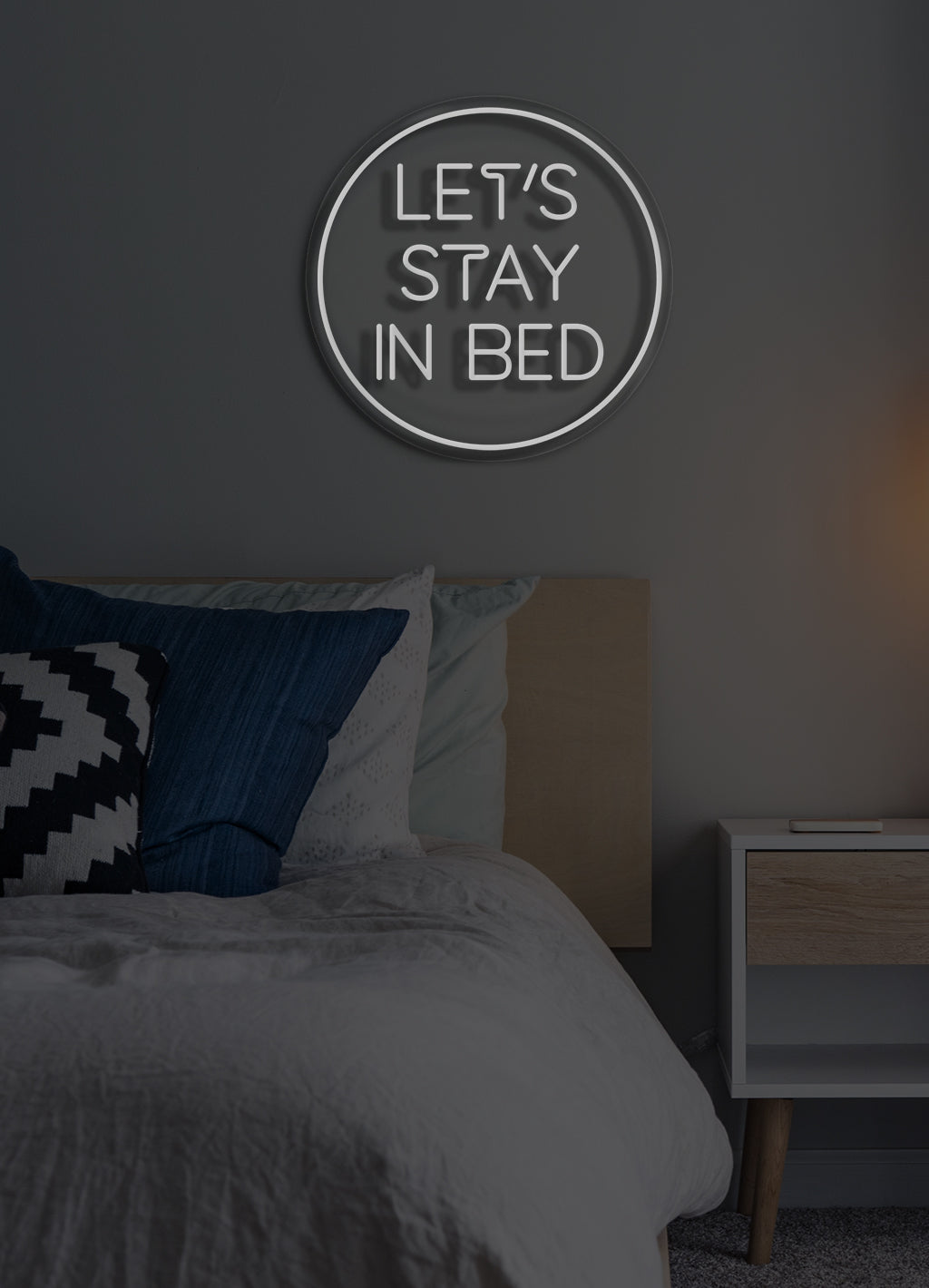 Let's stay in bed - LED Neon skilt