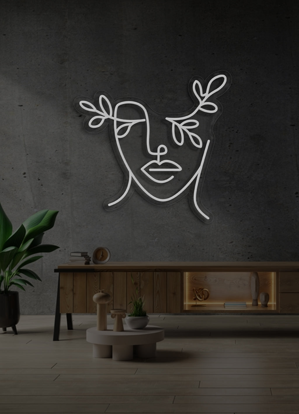 Flower face - LED Neon skilt