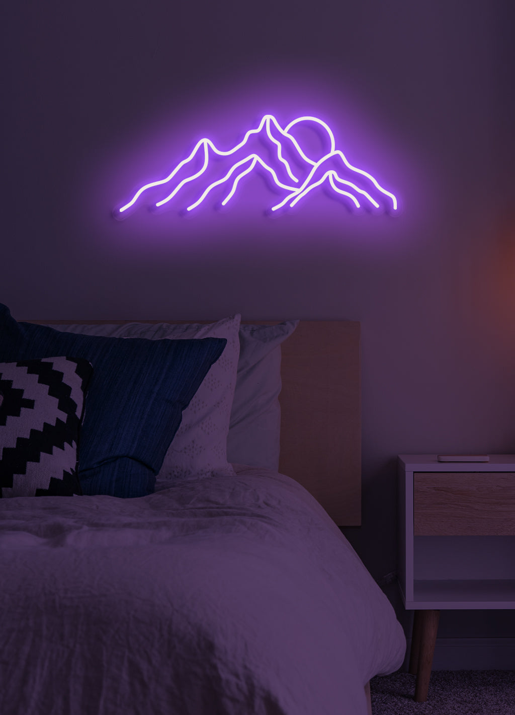 Mountain sunrise - LED Neon skilt