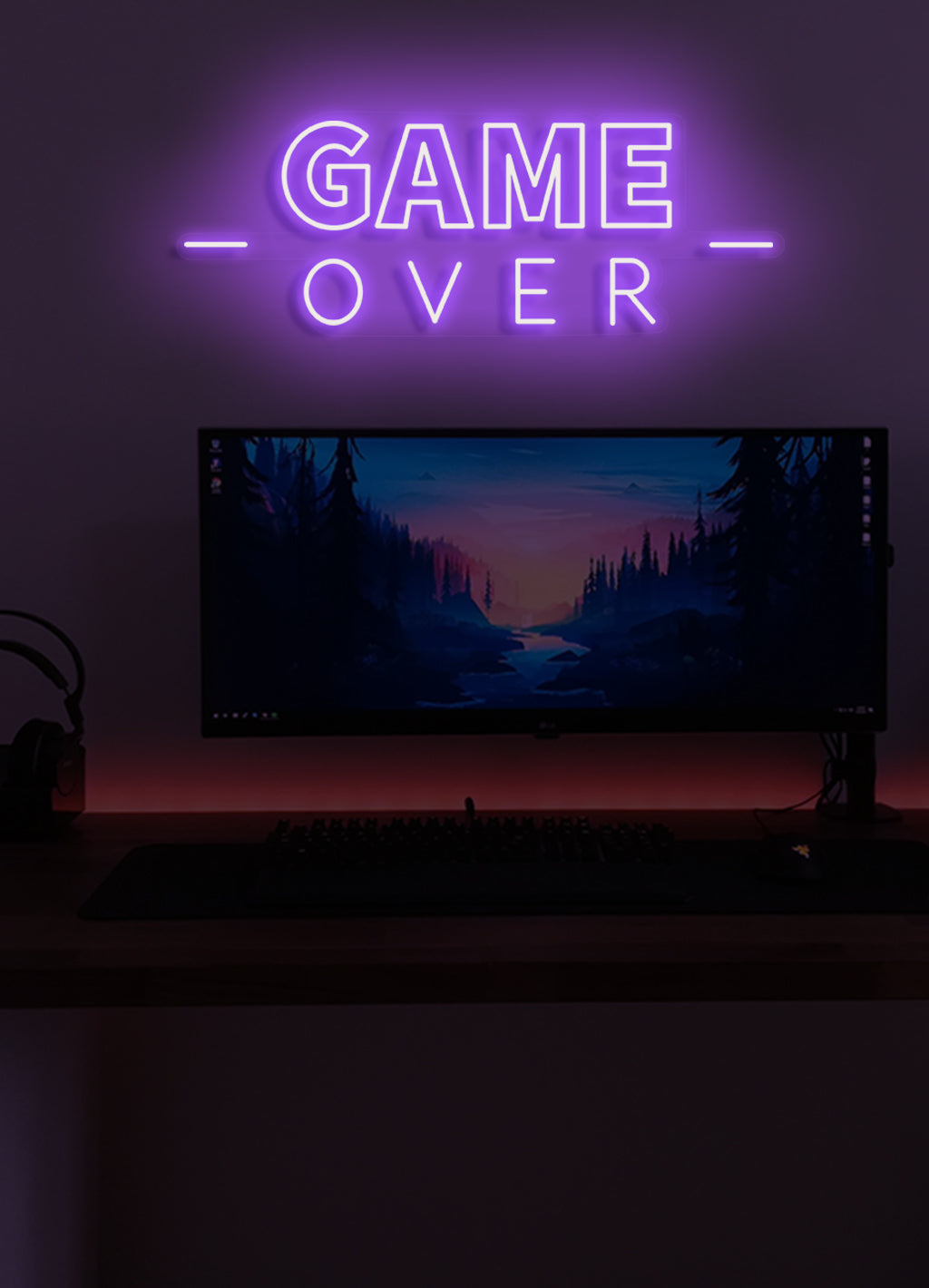 Game over - LED Neon skilt