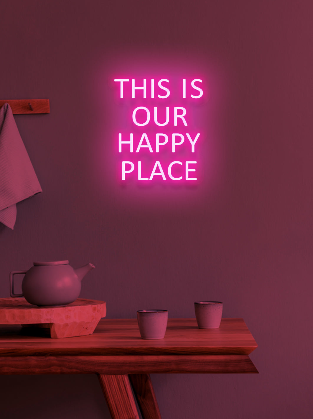 This is our happy place - LED Neon skilt