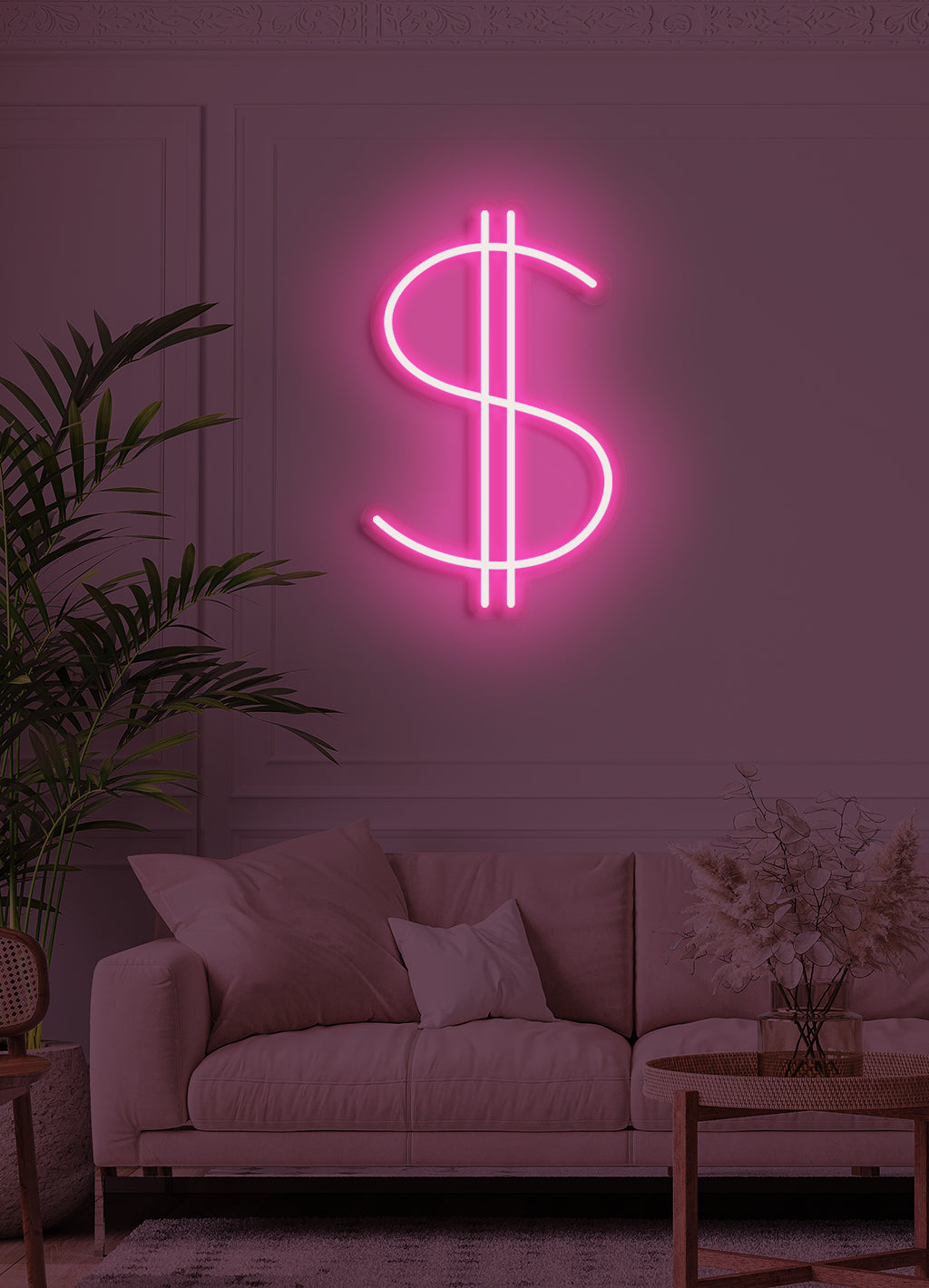 Dollartecken - LED Neon skilt