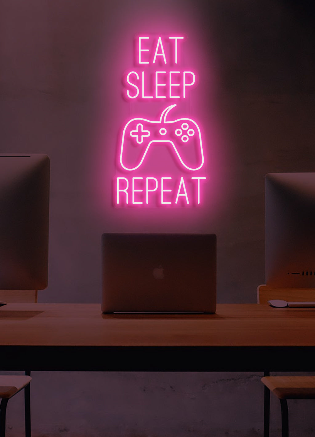 Eat Sleep Game Repeat - LED Neon skilt