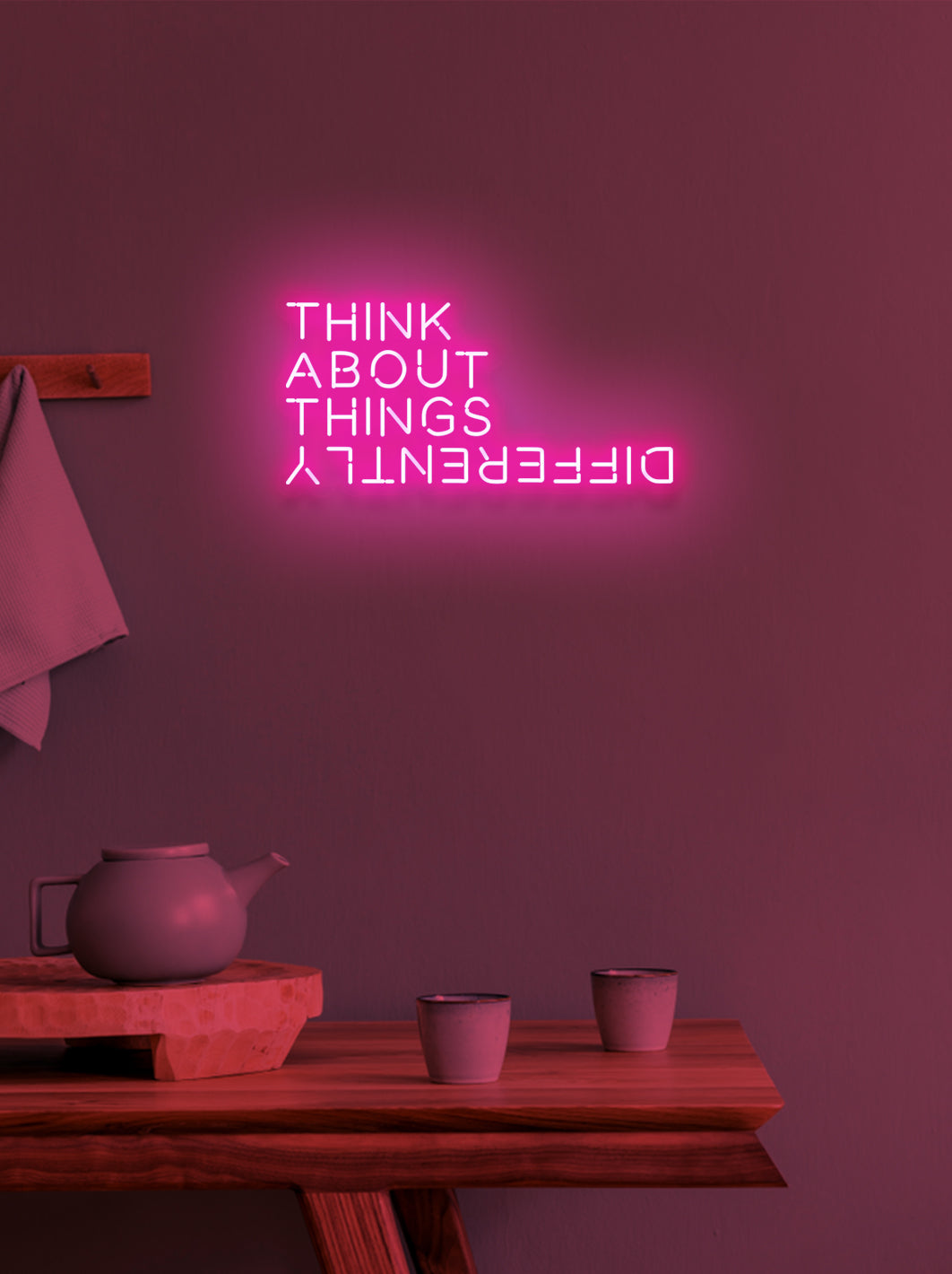 Think about things... - LED Neon skilt