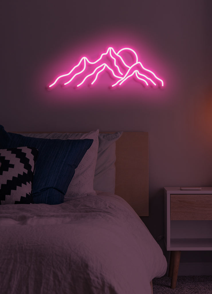 Mountain sunrise - LED Neon skilt