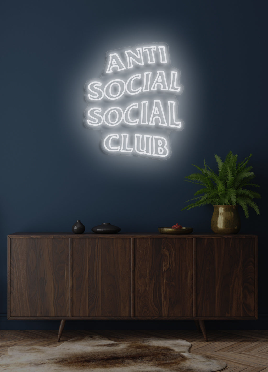 Anti social social club - LED Neon skilt