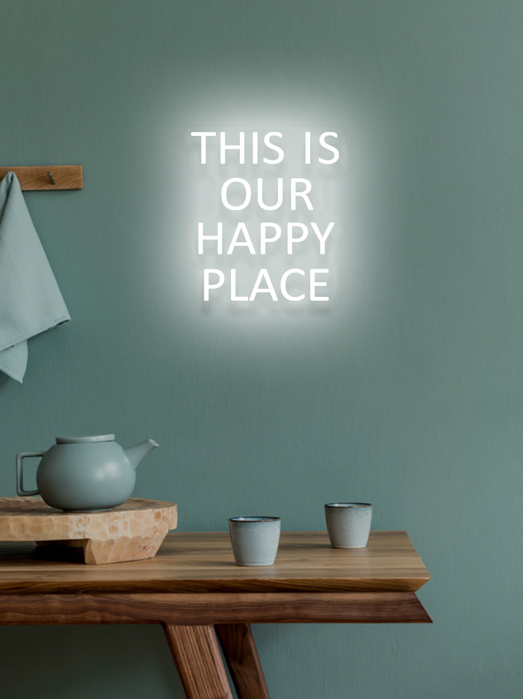 This is our happy place - LED Neon skilt