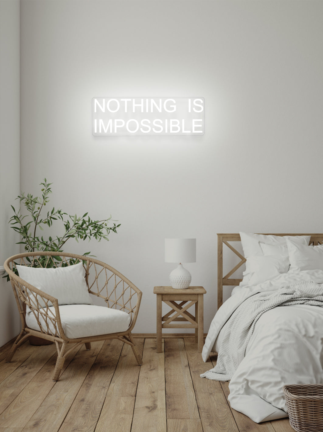 Nothing is impossible - Uppercase LED Neon skilt