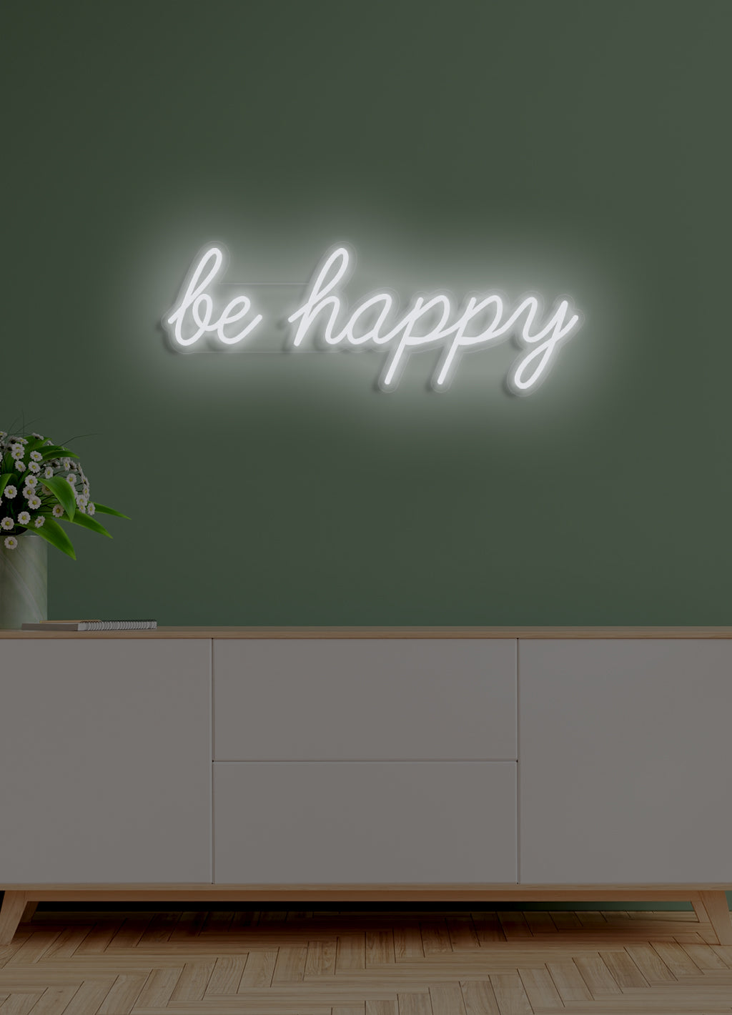 Be happy - LED Neon skilt