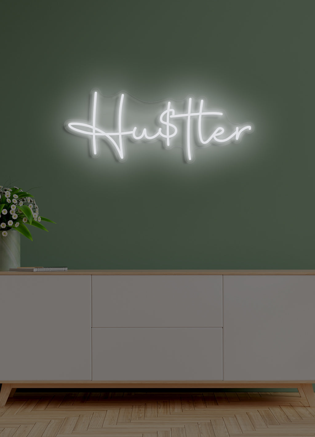 Hustle - LED neonskylt