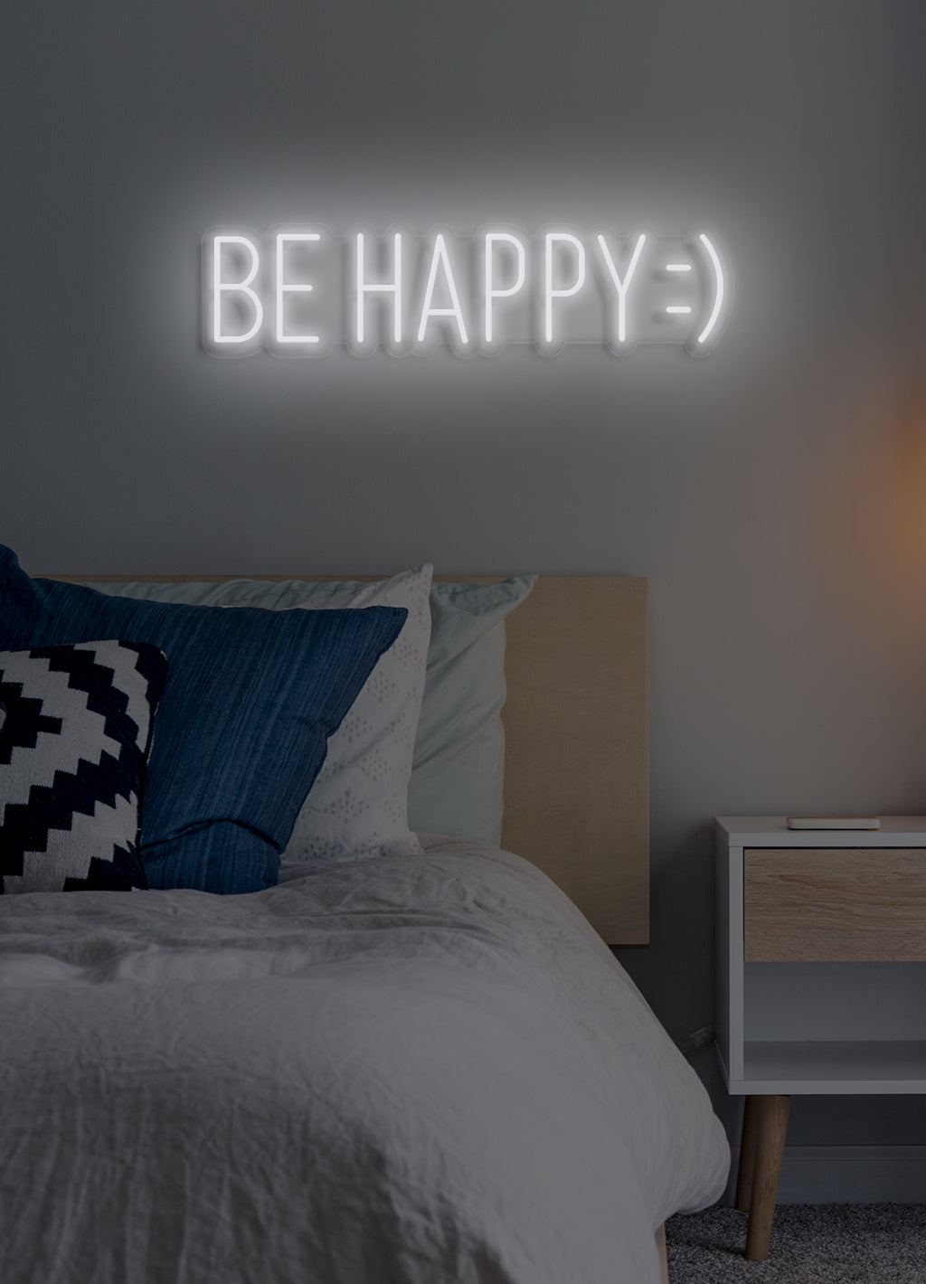 Be happy - LED Neon skilt