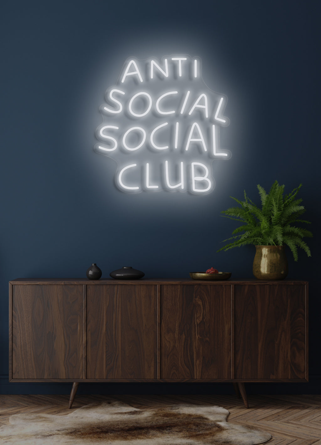 Anti social social club - LED Neon skilt