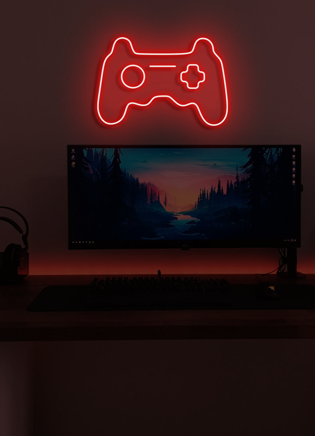 Gaming controller - LED Neon skilt