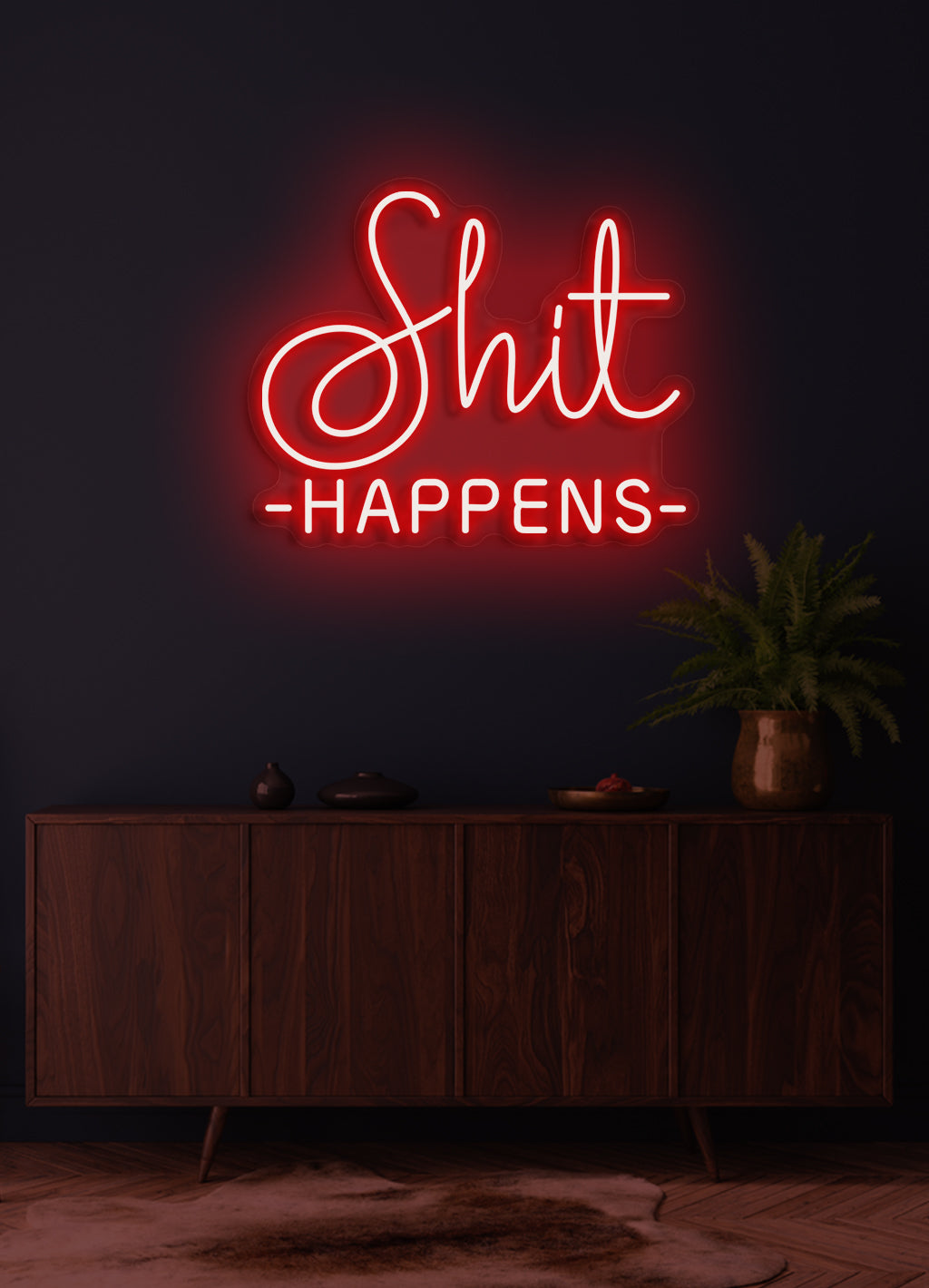 Shit happens - LED Neon skilt