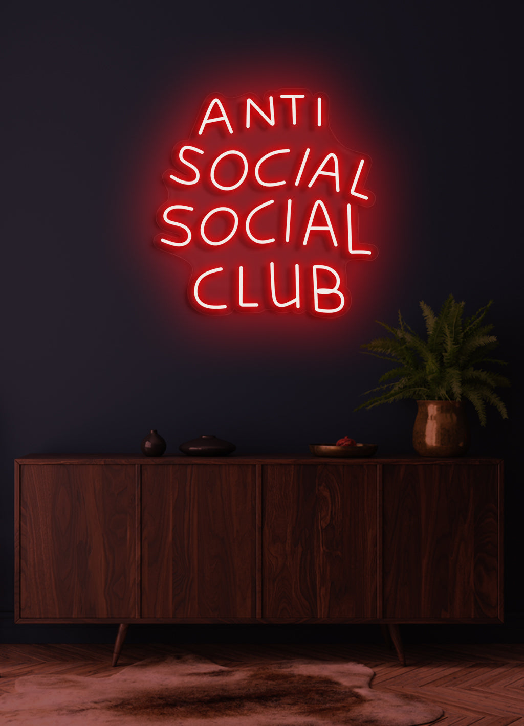 Anti social social club - LED neonskylt