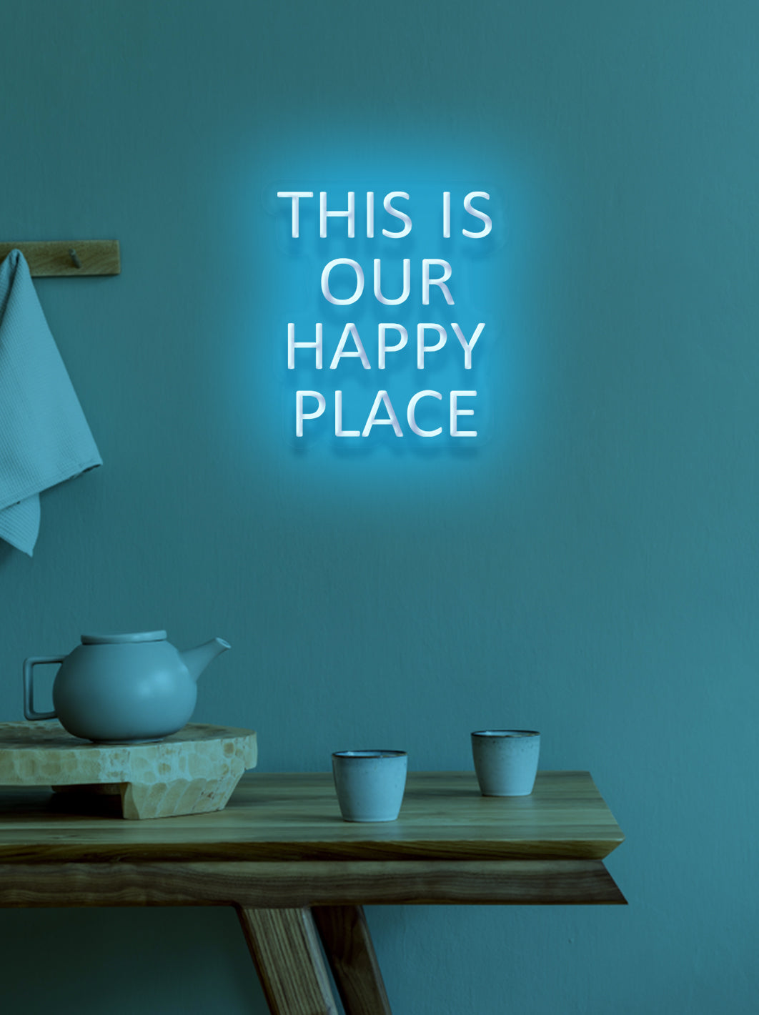 This is our happy place - LED Neon skilt