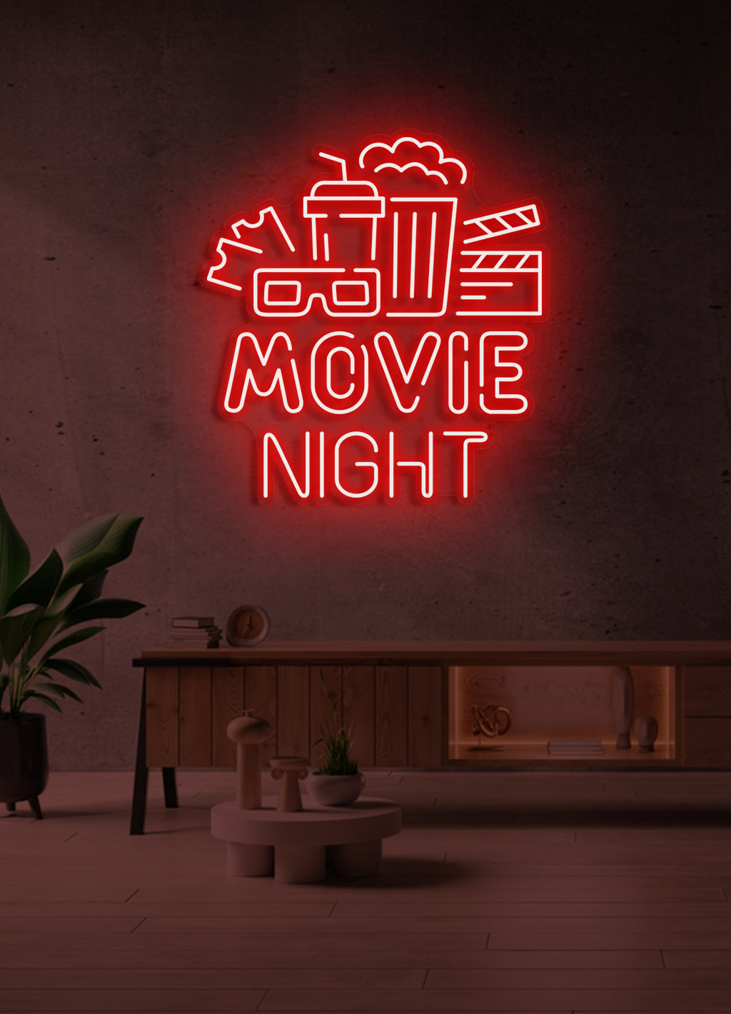 Movie Night - LED Neon skilt