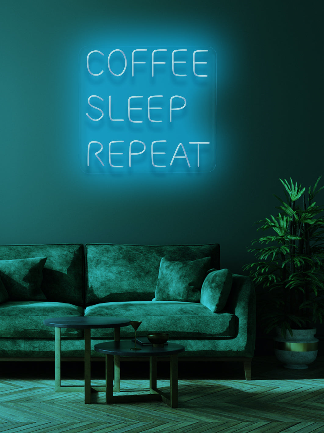 Coffee sleep repeat - LED Neon skilt