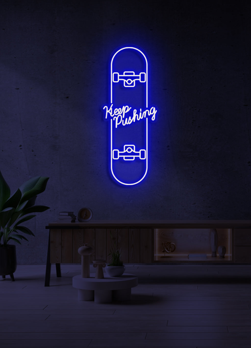 Fortsätt trycka - LED Neon skilt