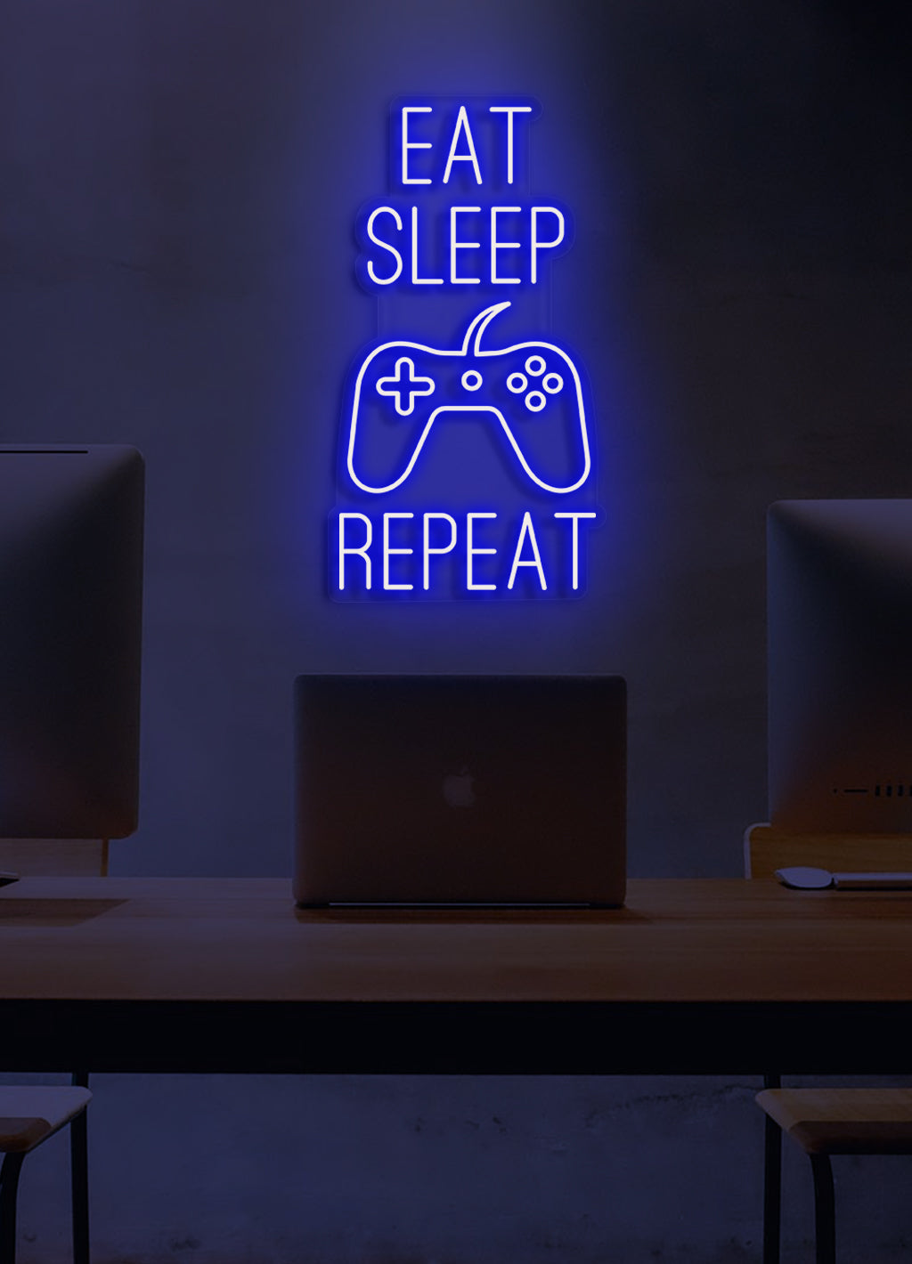 Eat Sleep Game Repeat - LED Neon skilt