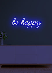 Be happy - LED Neon skilt