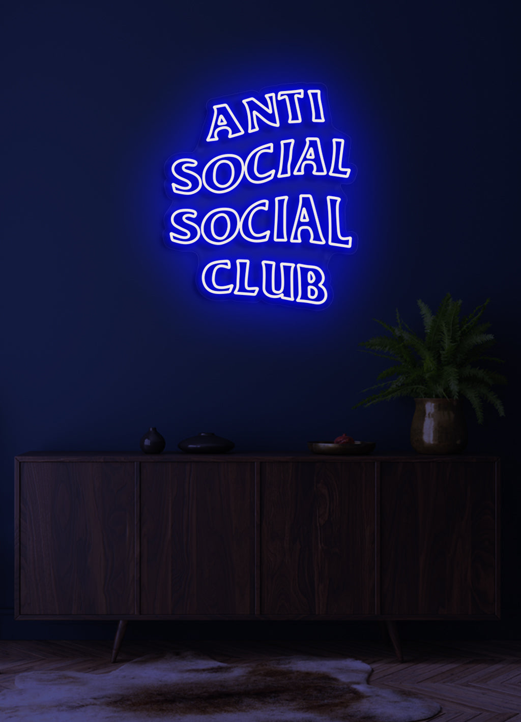 Anti social social club - LED Neon skilt