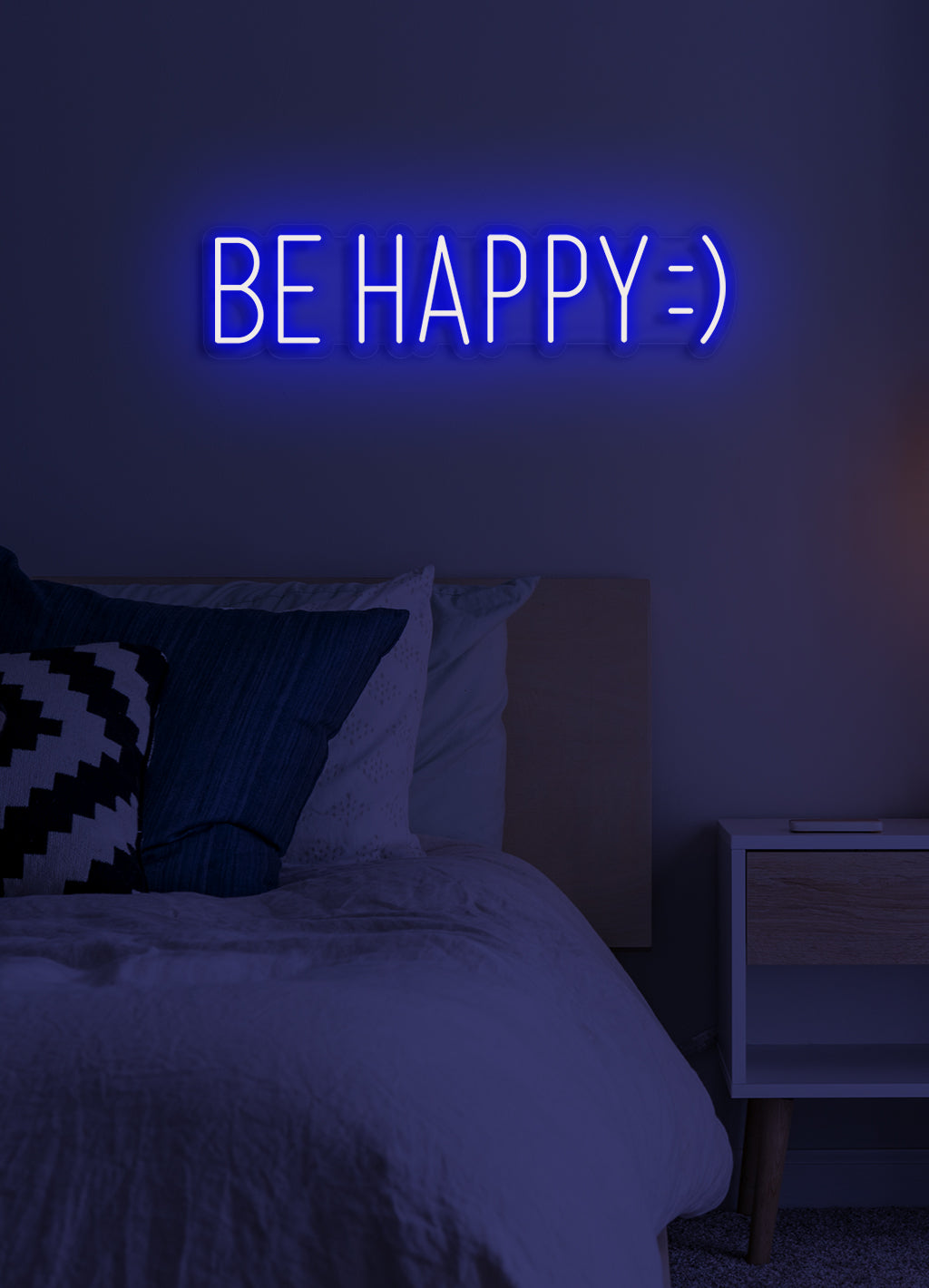 Be happy - LED Neon skilt