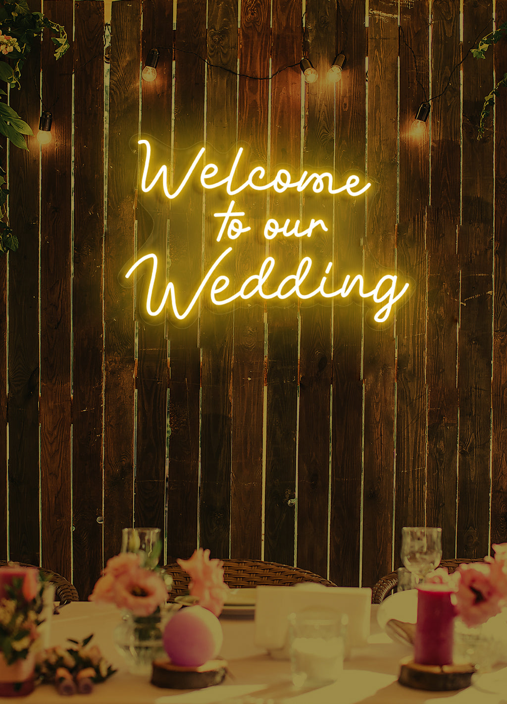 Welcome to our wedding - LED Neon skilt