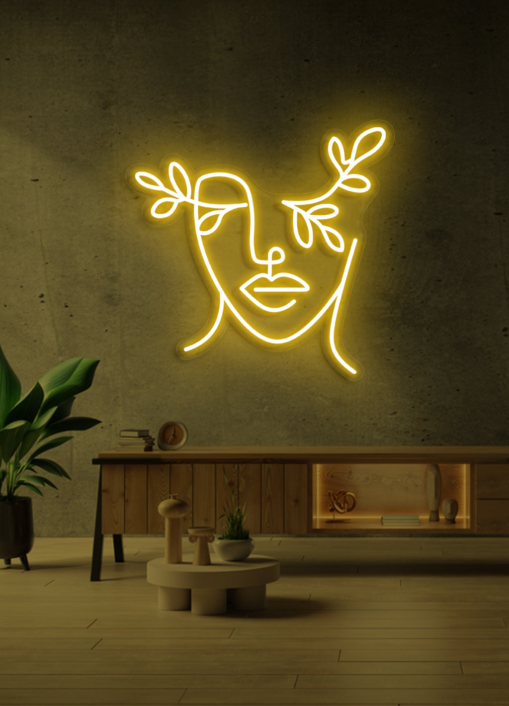 Flower face - LED Neon skilt