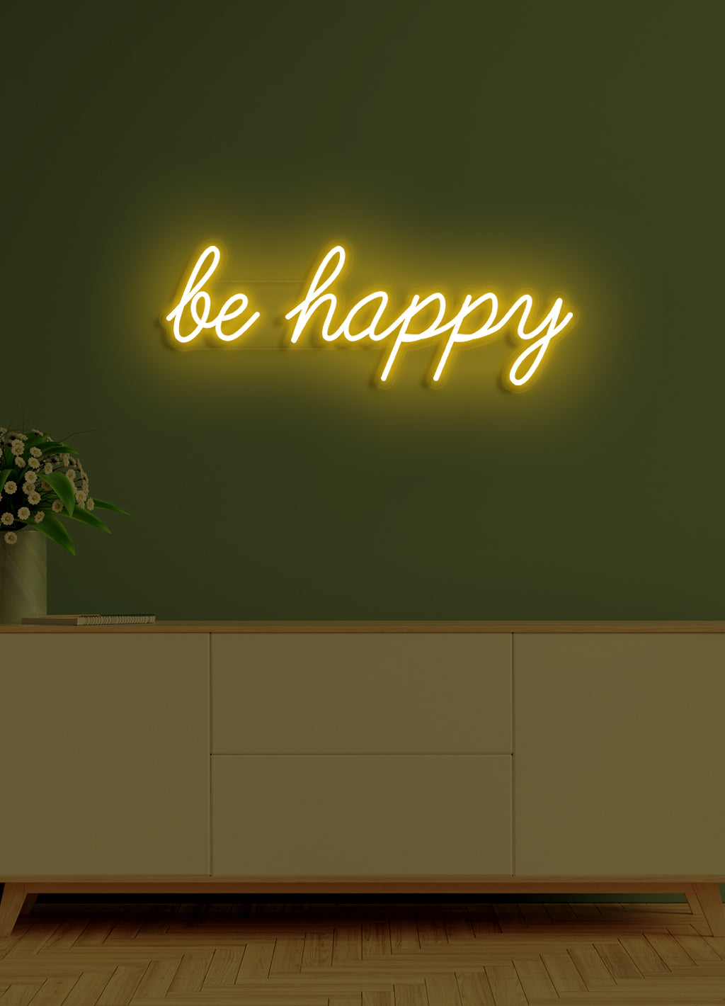 Be happy - LED Neon skilt