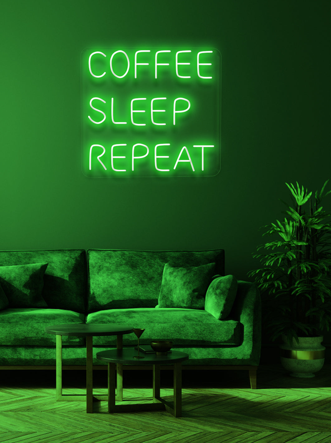 Coffee sleep repeat - LED Neon skilt