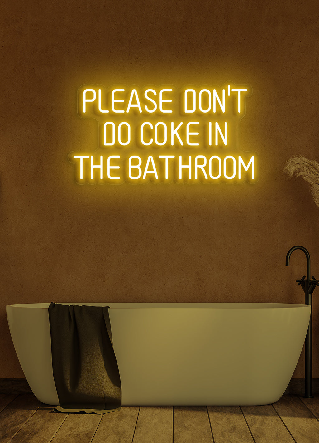 Please don't do coke in the bathroom - LED Neon skilt