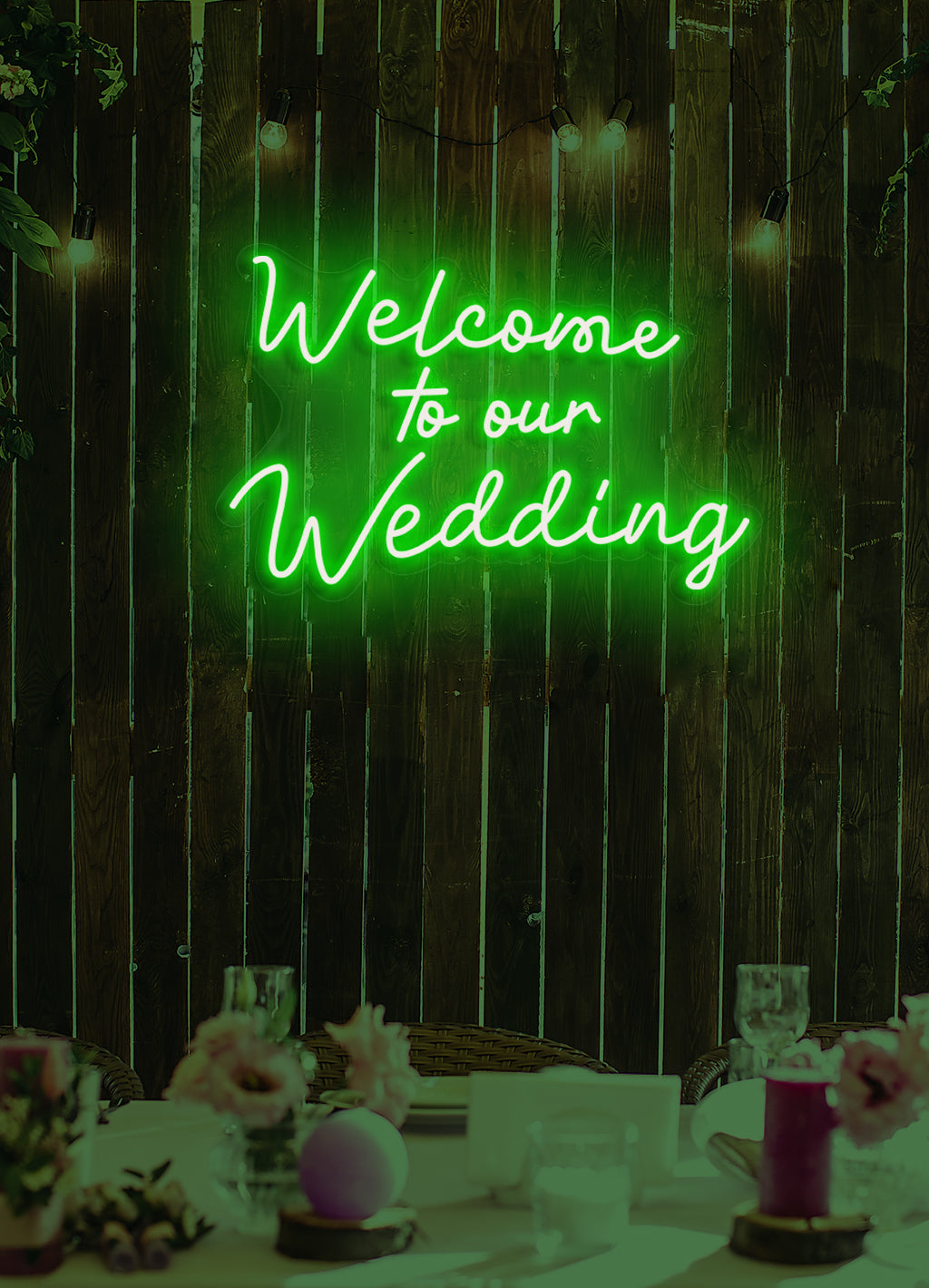 Welcome to our wedding - LED Neon skilt