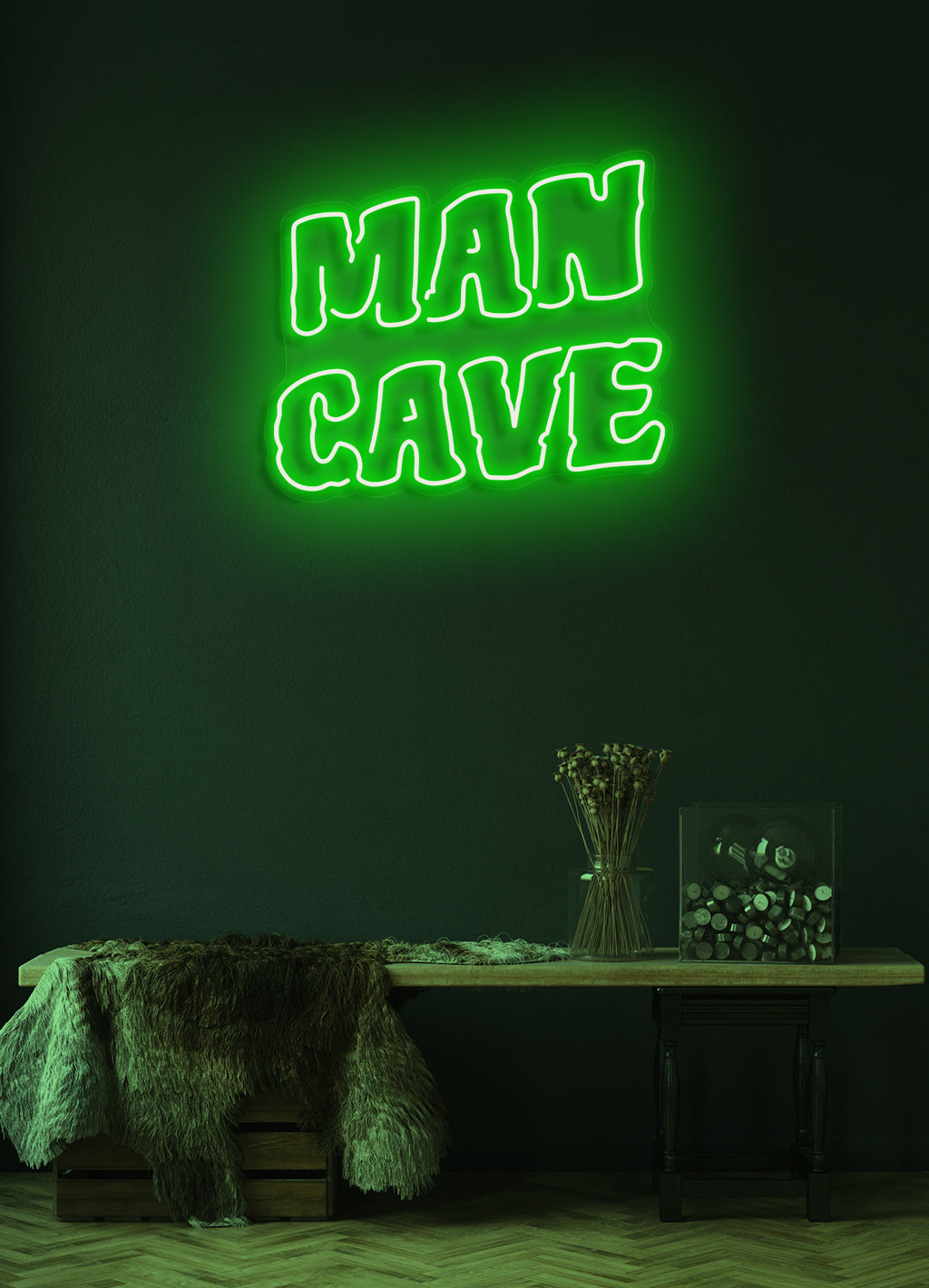 Man grotta - LED neonskylt