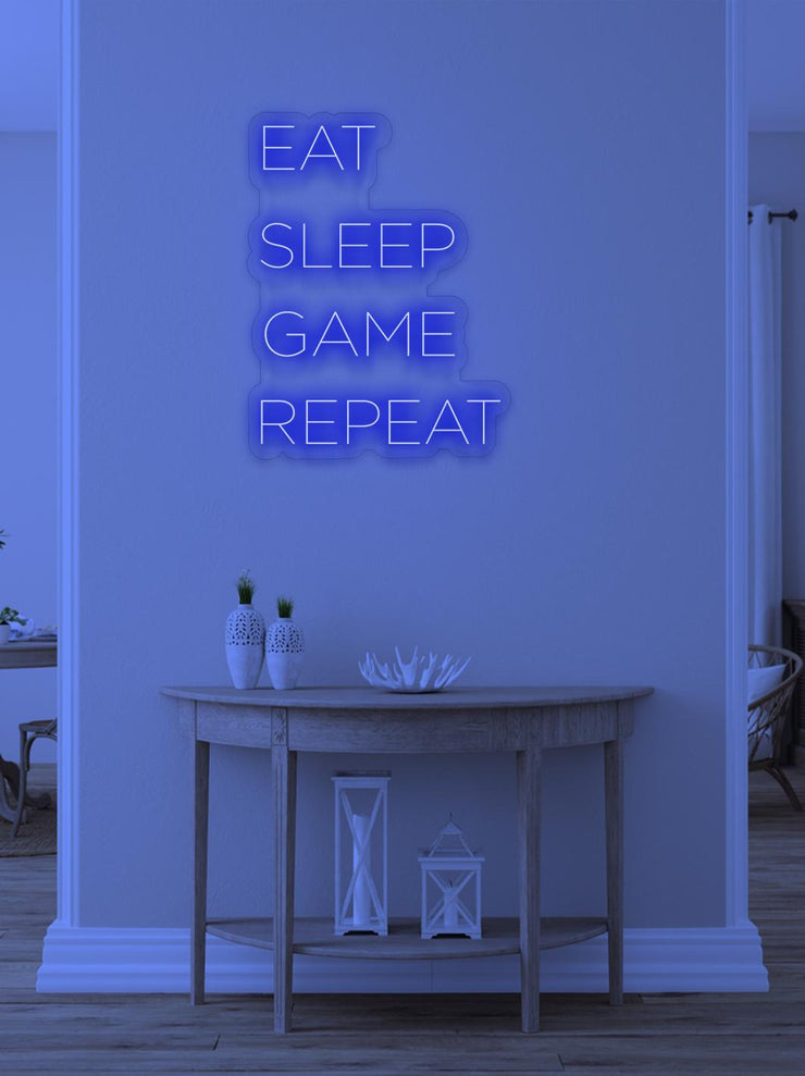 Eat sleep Game repeat - LED Neon skilt