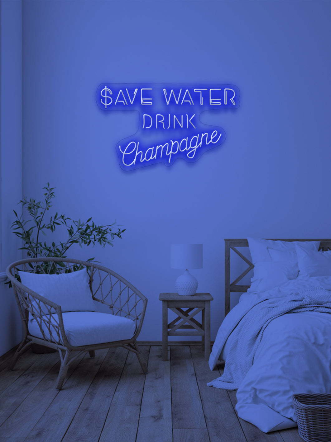 Save water... - LED Neon skilt