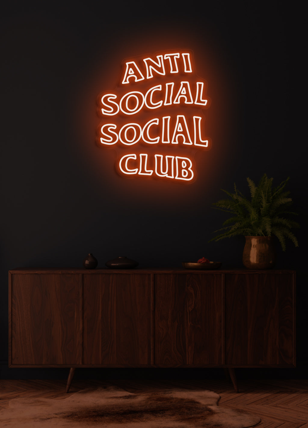 Anti social social club - LED Neon skilt