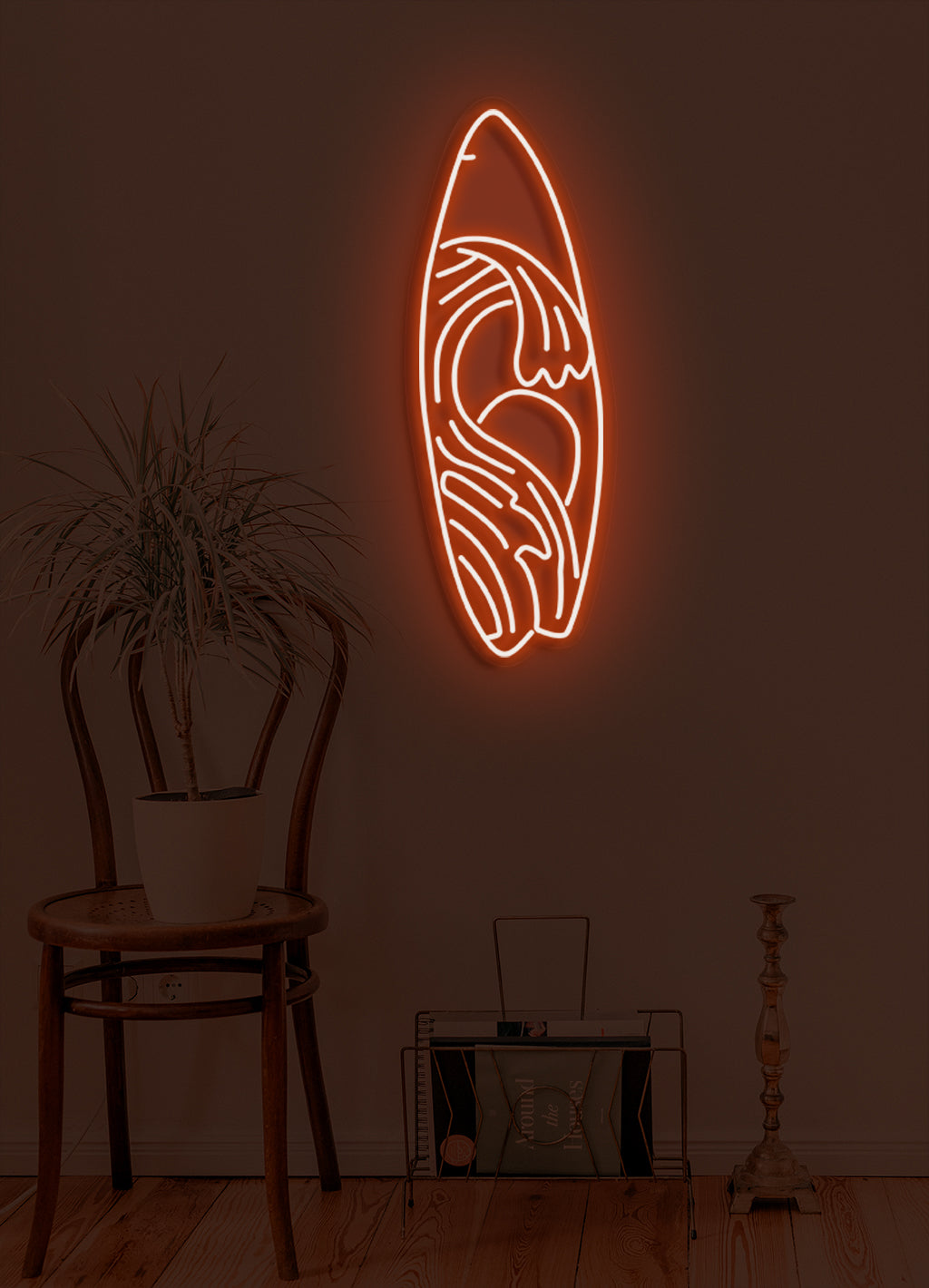 Surf board - LED Neon skilt