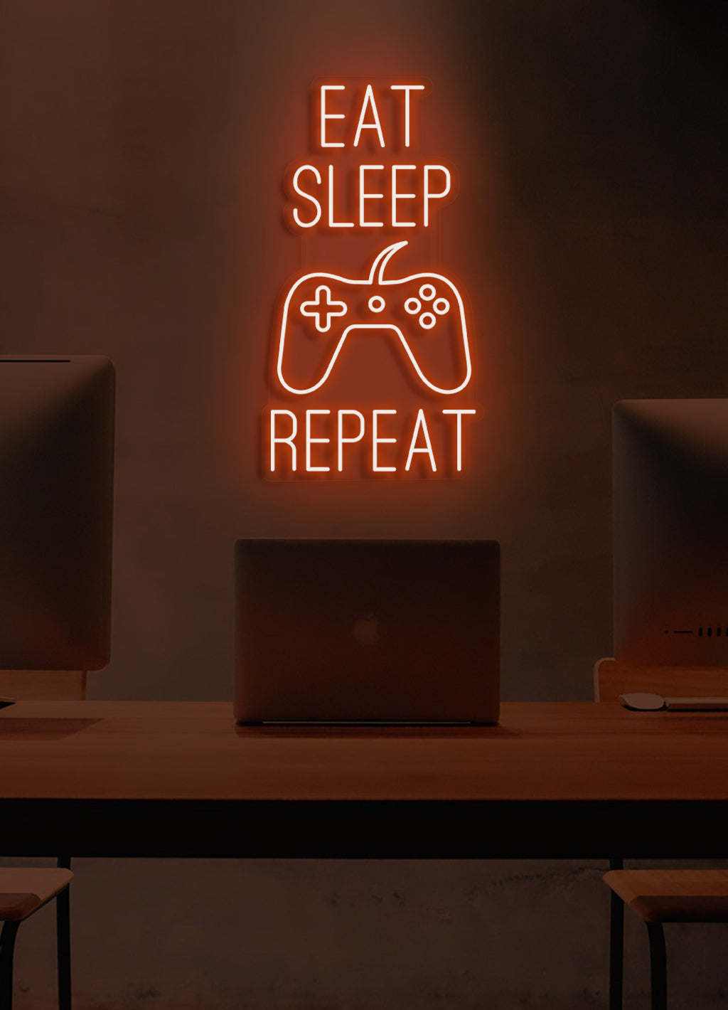 Eat Sleep Game Repeat - LED Neon skilt