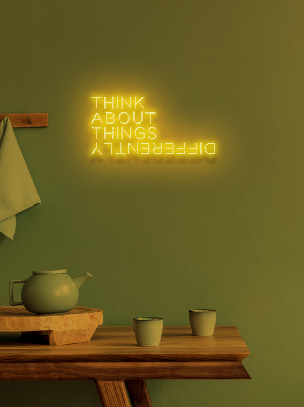 Think about things... - LED Neon skilt