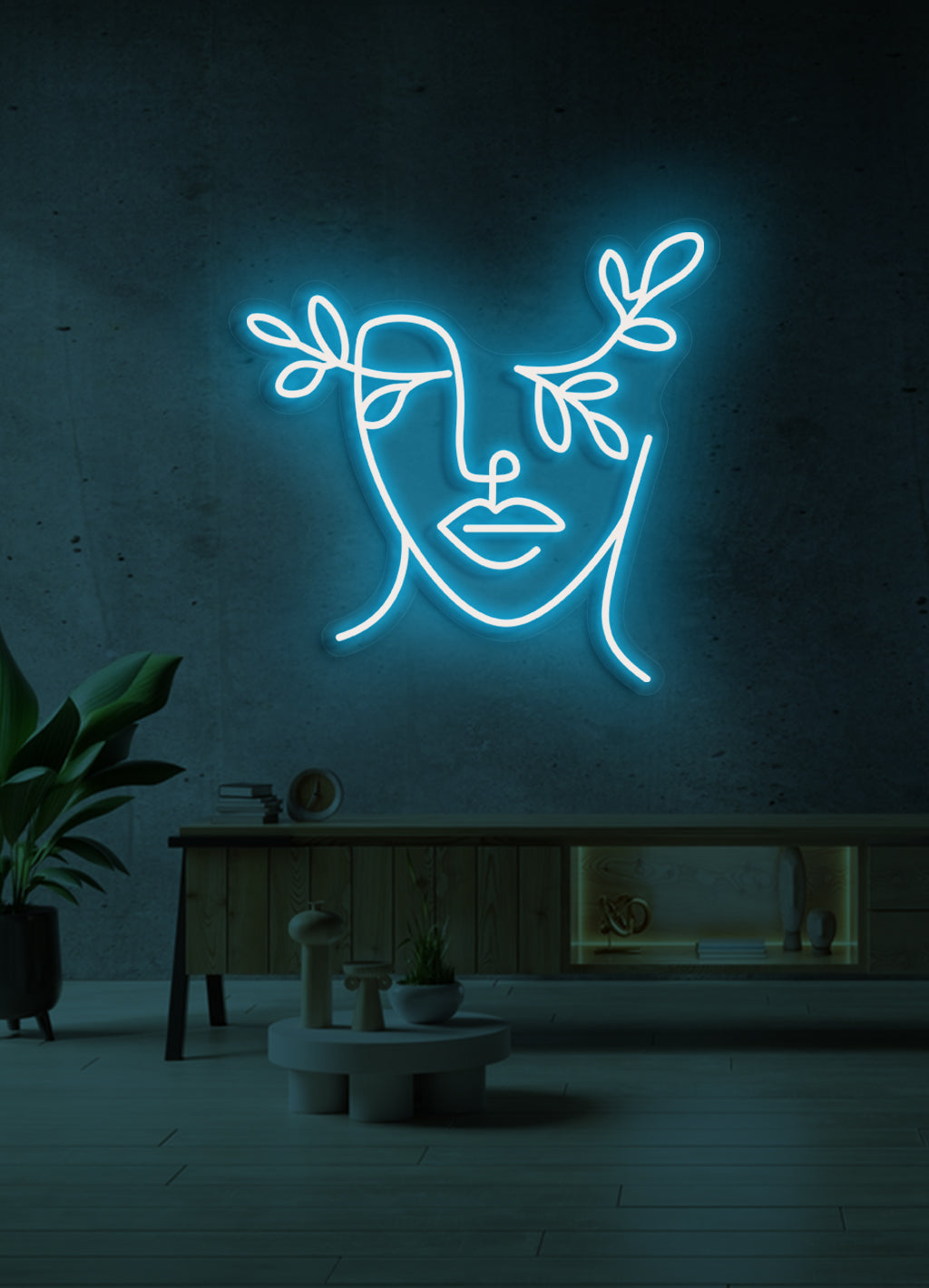 Flower face - LED Neon skilt