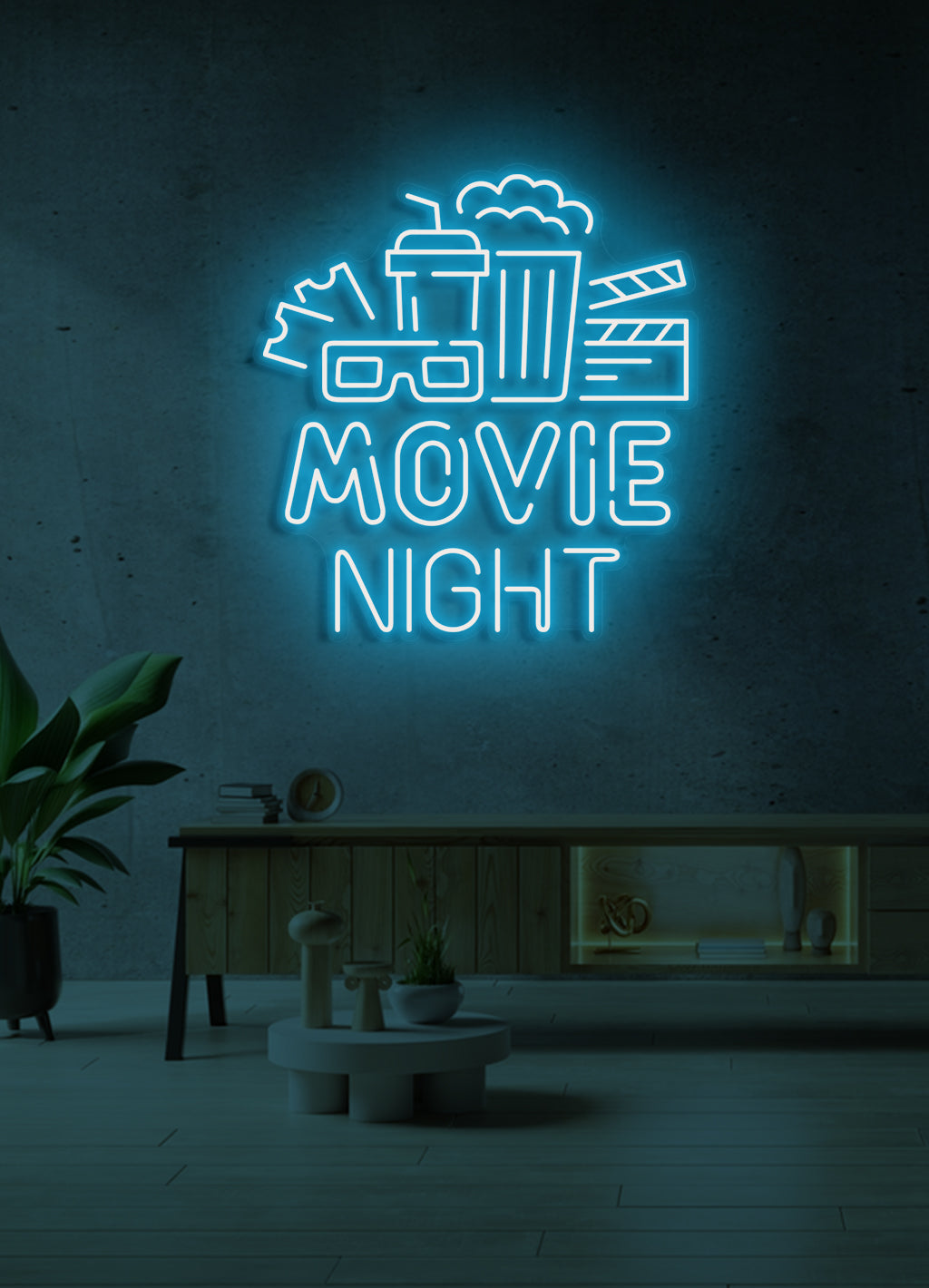 Movie Night - LED Neon skilt