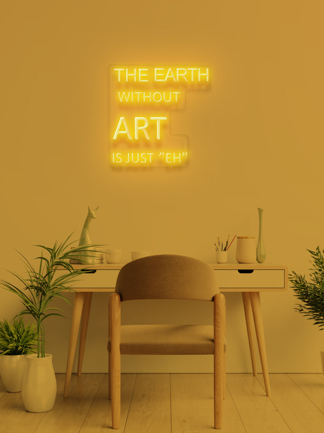 The earth without... - LED Neon skilt